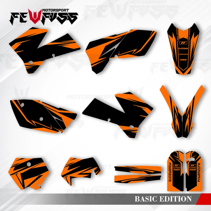 

Fewfuss Graphics Decals Stickers Motorcycle Background Custom For KTM EXC SXF 125 200 250 300 350 400 450 525 2005 2006 2007 008