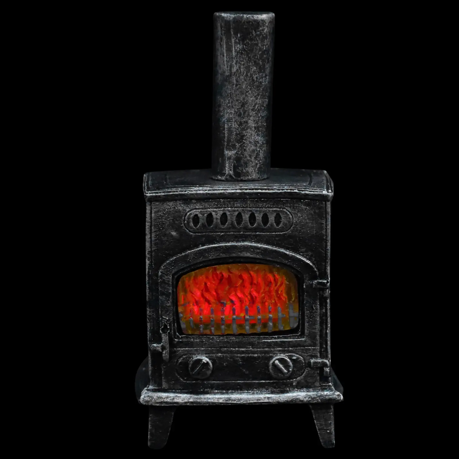 

Resin Fireplace Chimney Decoration Mini House Ornament Lighted Micro Landscape Decor Vivid Household Companion Resin Furniture