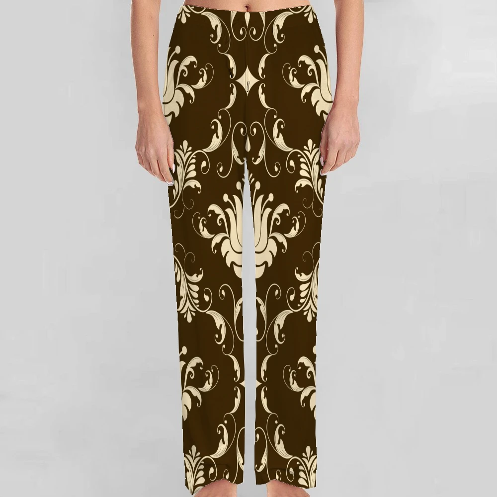 Pantalon de pyjama à motif symétrique pour hommes et femmes, pantalon de détente unisexe, bas de pyjama de sommeil super doux avec poches, cordon de serrage de proximité