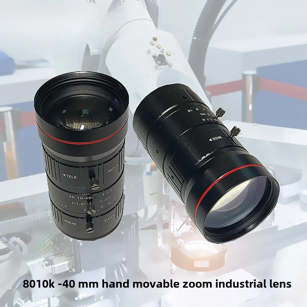 8 million machine vision industrial camera lens C interface 10-40mm manual zoom aperture 1/1.8 inch C port