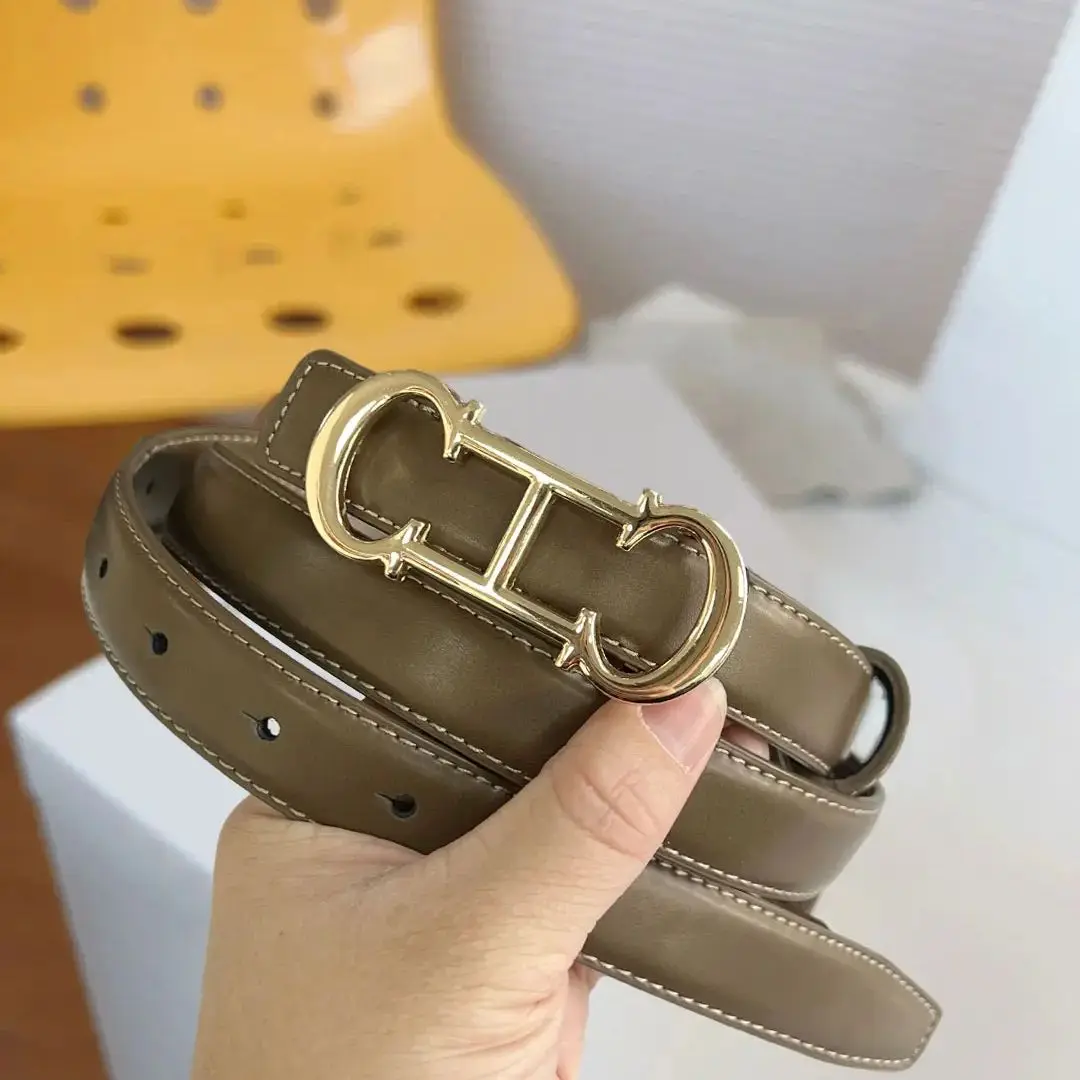 Women's Trend Versatile Belt Letter Buckle Light Luxury Premium Durable Casual Belt Fashion Metal Temperament Belt