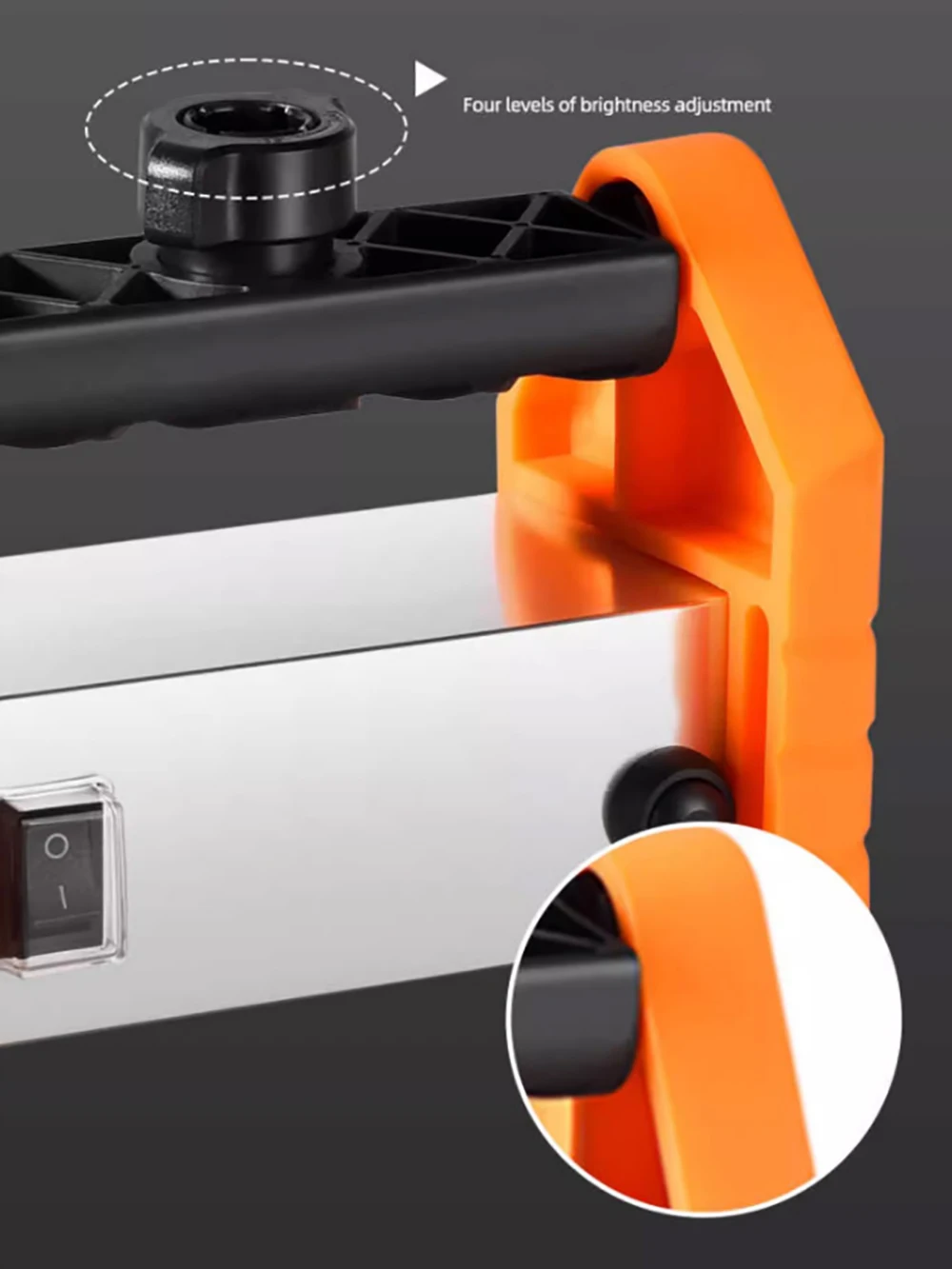 Wall Surface Grinding & Inspection LED Light - 155° Wide Angle, 4-Level Dimming