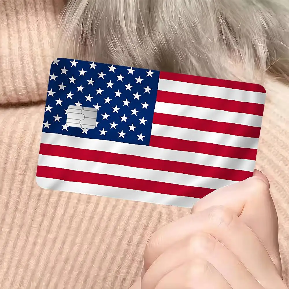 أمريكا الولايات المتحدة الأمريكية العلم فيلم الجلد ملصق الشريط لبطاقة الخصم الائتمانية البنك ملصقات حماية بطاقة الائتمان شخصية