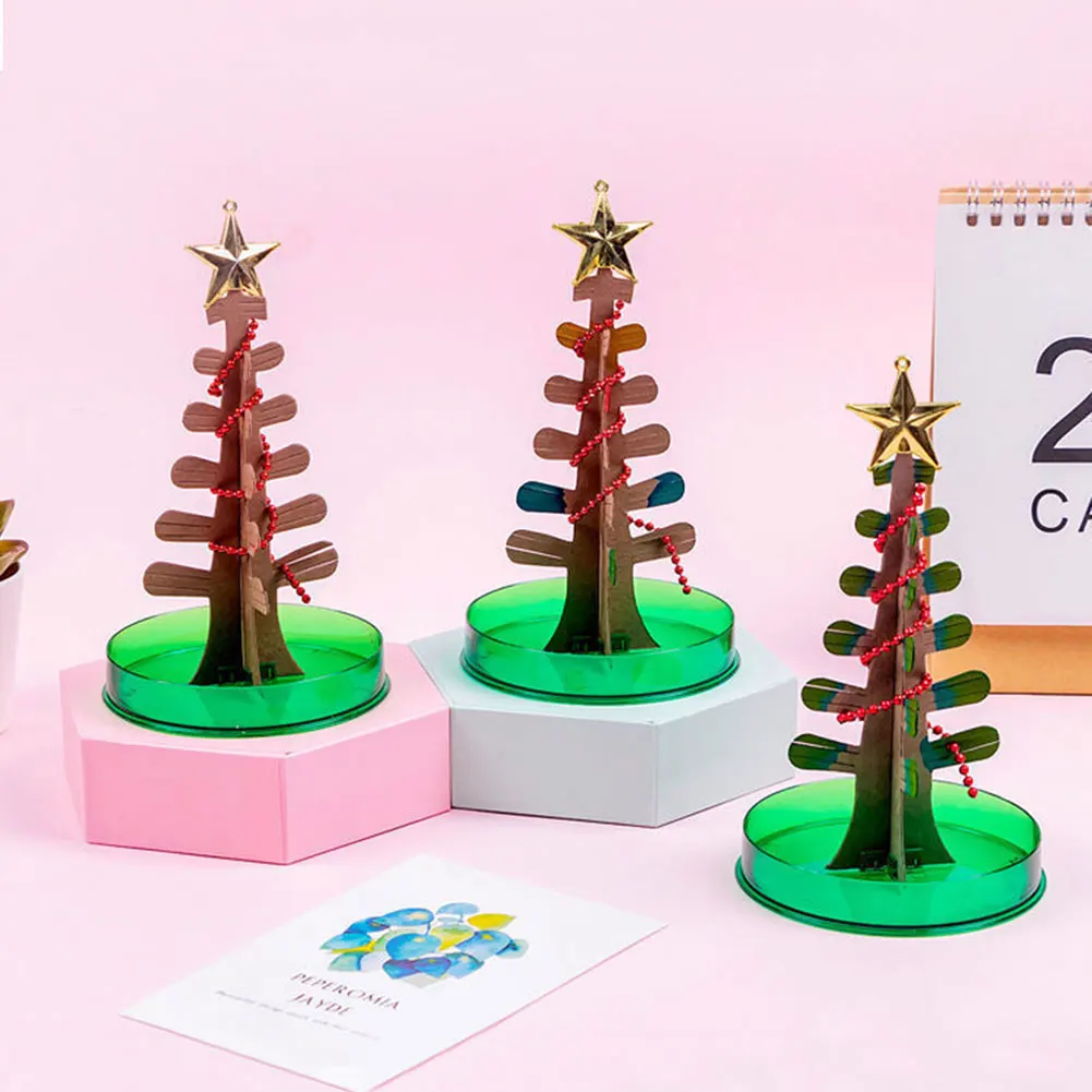 

Magics Growing Xmas Tree Kit For Kid Water Activated Crystals Grow DIY Educational Toy For Office Desk Stress Relief Toy