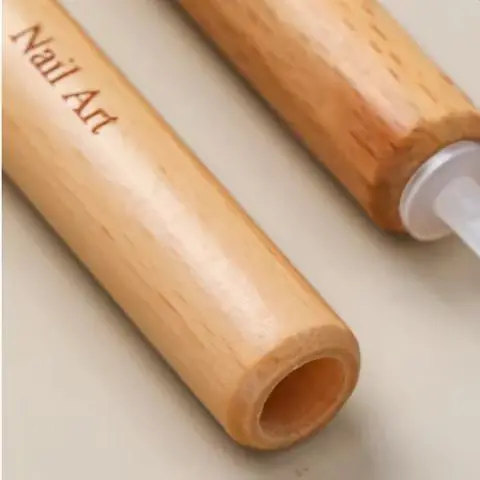 1 conjunto de escova descartável para esmalte, com caneta de cabeça dupla, pode substituição de escova para unhas, aplicadores líquidos, ferramentas de manicure