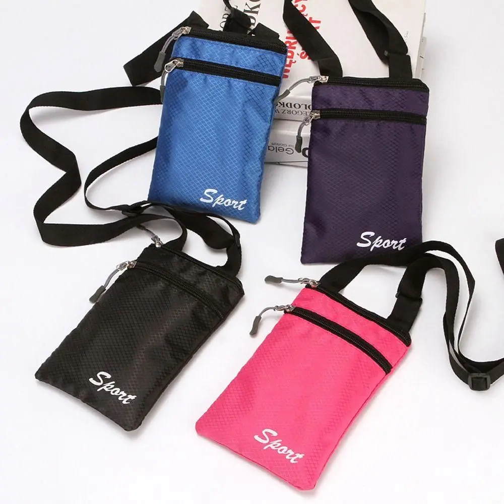 Soild Color Phone Bag New Square Simple Shoulder Bag Letter Storage Bag Outdoor