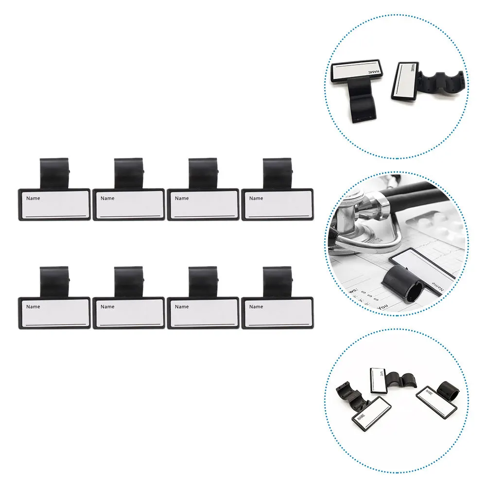 Etichetta identificativa per stetoscopio da 8 pezzi Design creativo Etichette con nome riutilizzabili di colore brillante per forniture di identificazione del tubo dello stetoscopio compatte