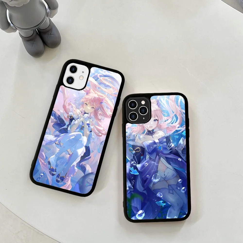 Genshin Impact Sangonomiya Kokomi Phone Case Silicone PC+TPU Case For iPhone 14 11 12 13 Pro Max 8 7 6 Plus X XR Hard Fundas