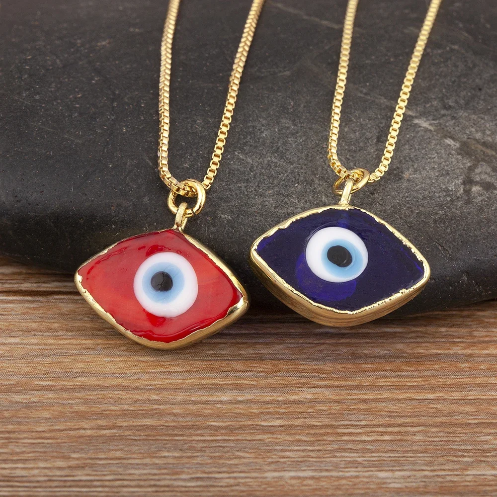 New Fashion Lucky Turkey Evil Eye Charm Pendant Necklace For Women Simple Style Clavicle Chain Jewelry Accessories Party Gifts