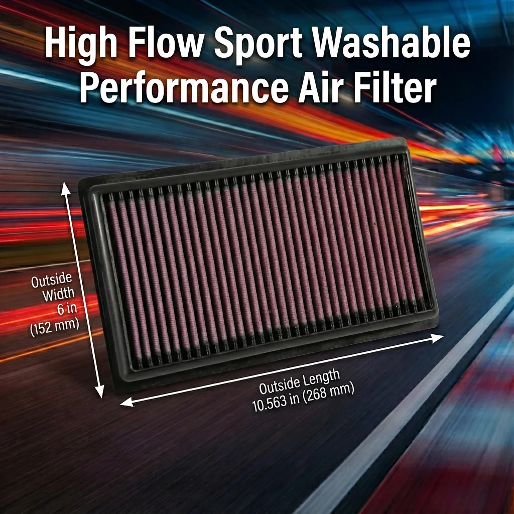 

Спортивный моющийся воздушный фильтр с высокой пропускной способностью для Toyota, Lexus RAV4, Camry, Corolla, Highlander, NX, RX, Fiat 500X, Jeep Renegade 2016-2026