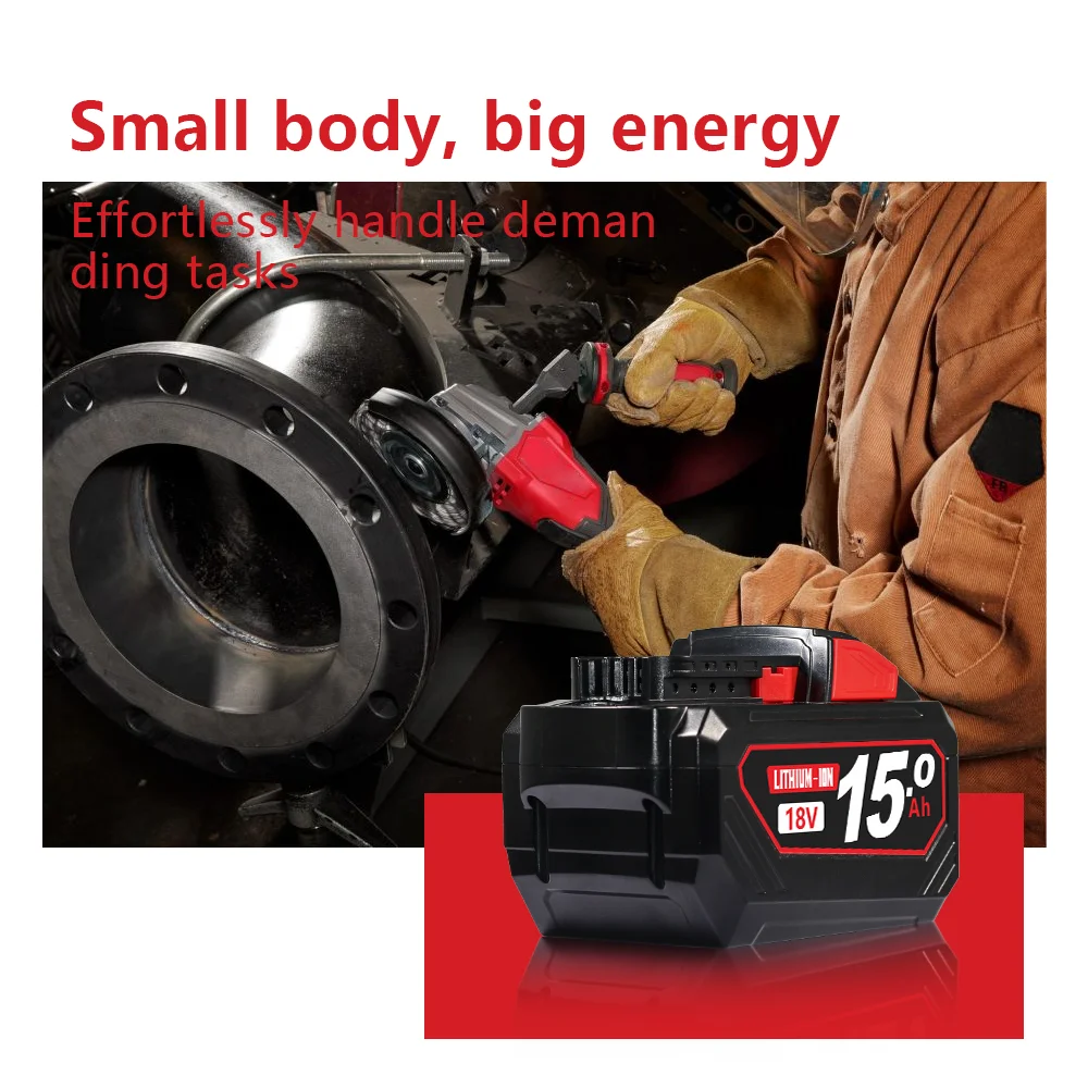 Pro Milwaukee M18 Battery Power Tool Náhradní dobíjecí lithium-iontová baterie pro Milwaukee 18V 9-15Ah 48-11-2460 21700 - náhled 6