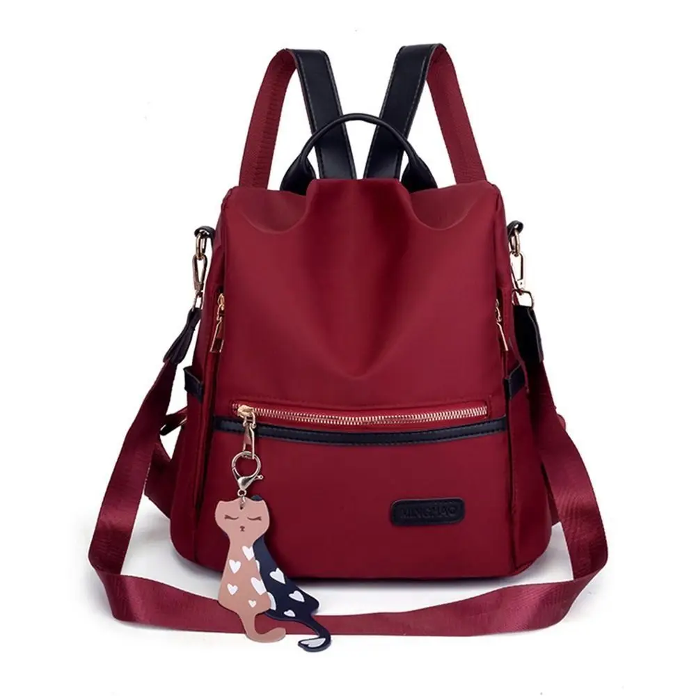 Chic Multi‑pocket Women Backpack Lightweight Oxford Cloth Anti‑theft Backpack Durable Versatile Travel Rucksack Daily