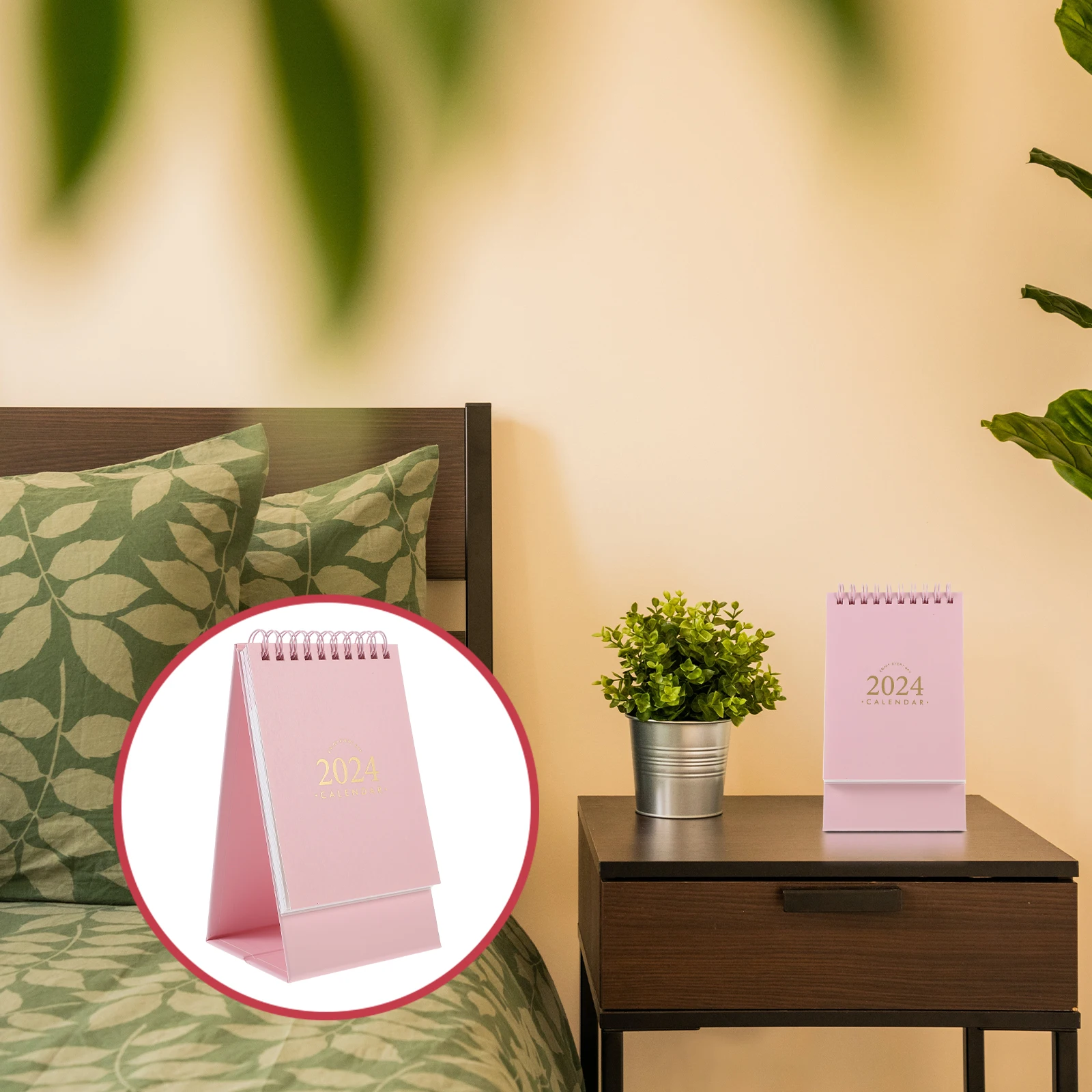 

Нежный стол на 2024, офисный стоячий, для ежедневного использования, мини-месяц для заметок, декоративный настольный маленький настольный календарь, бытовой стоячий