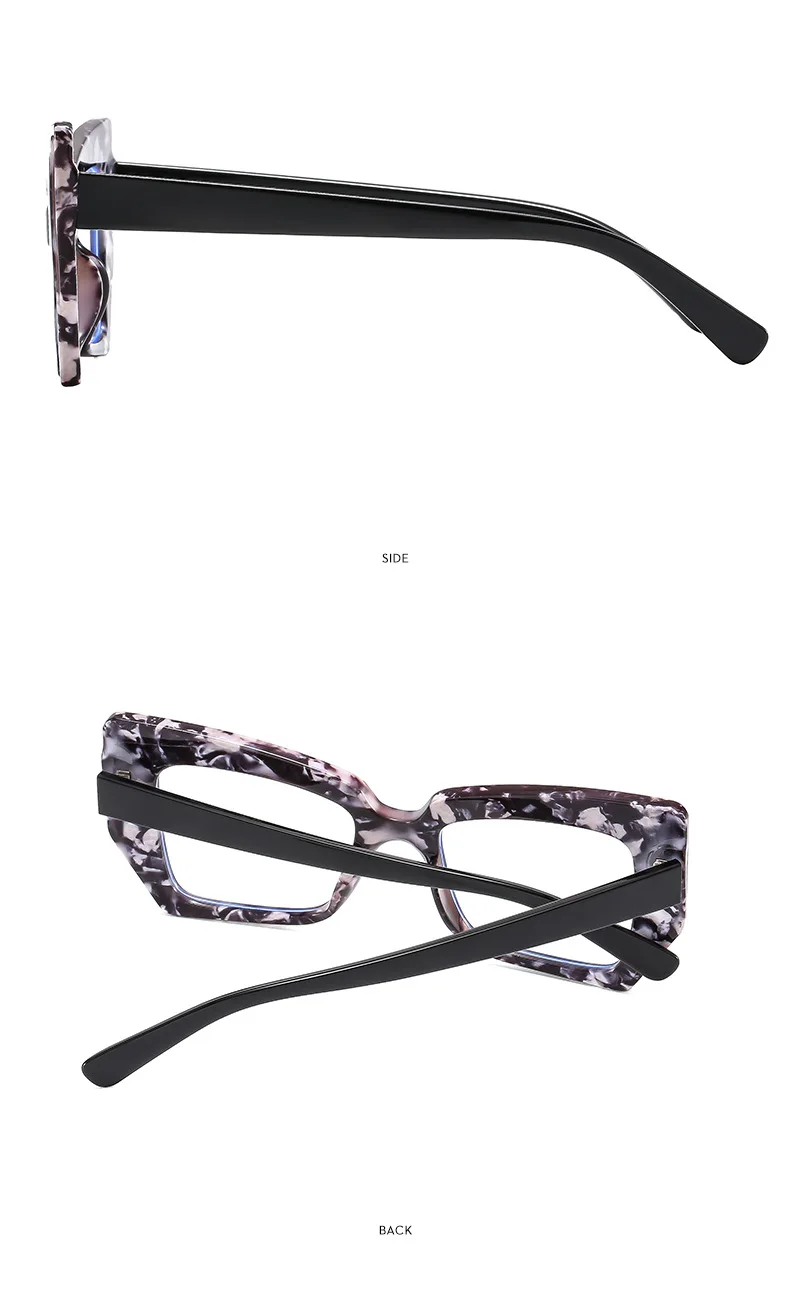 Modische Polygonale Luxus Design Frauen Brillen Rahmen Anti Blau Licht Photochrome Lesebrille Hyperopie Grad +1 Bis +6 – Detail 11