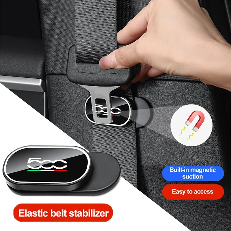 1/2psc Car Seat Belt Magnetic Limiter Holder Stopper Fixed Clip Buckle For Fiat Punto Abarth 500 Ducato Palio Car Accessories