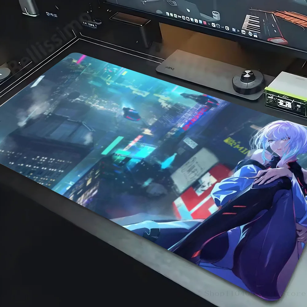 C-Cyberpunk E-Edgerunners Mousepad Non-slip Suitable For Office Computers Laptops E-sports Game Desk Mats XXL Keyboard