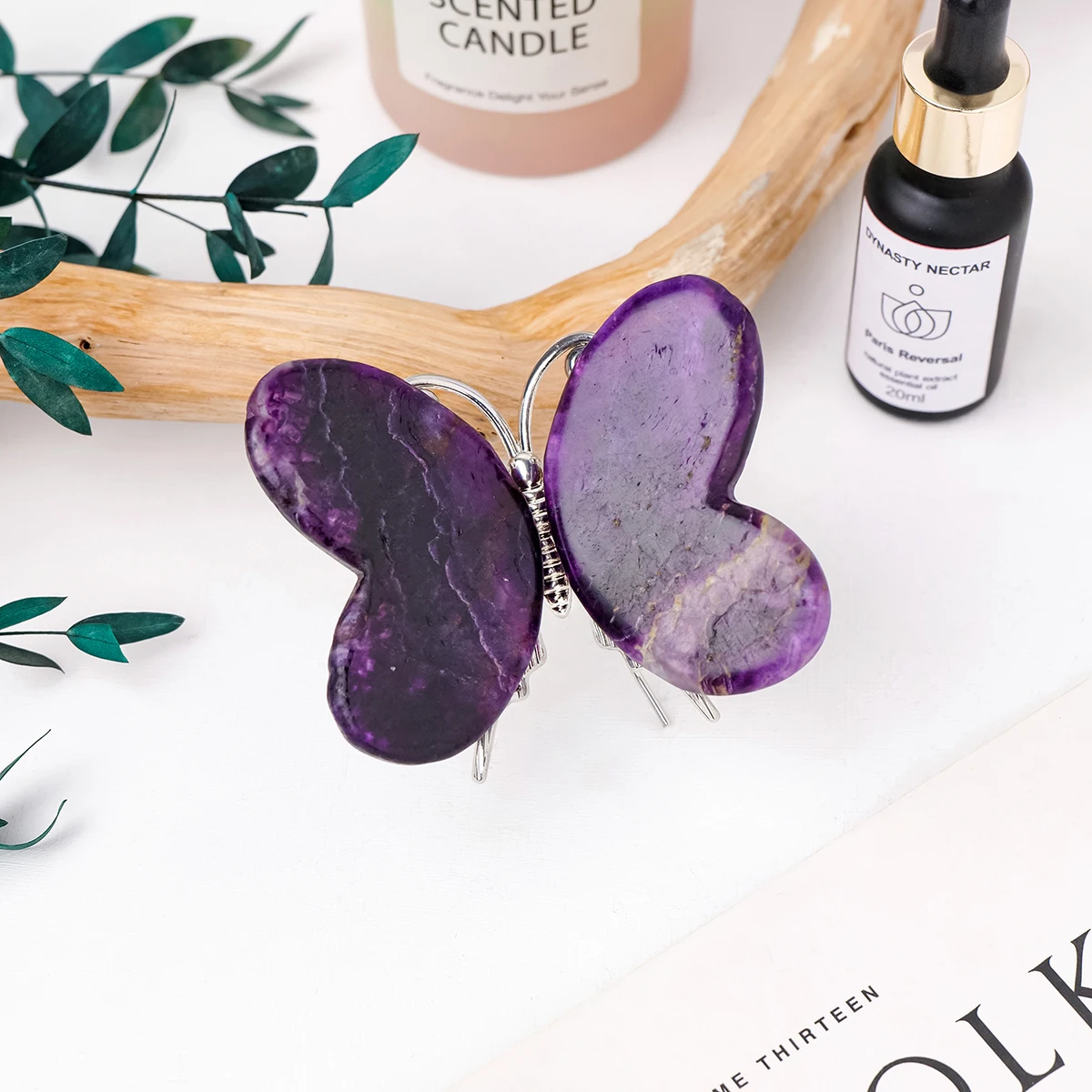 تمثال فراشة فلوريت قوس قزح طبيعي ، حجر كريستال ملون عشوائي ، نحت أحجار كريمة ، هدايا ديكورية منزلية ، 1 * *