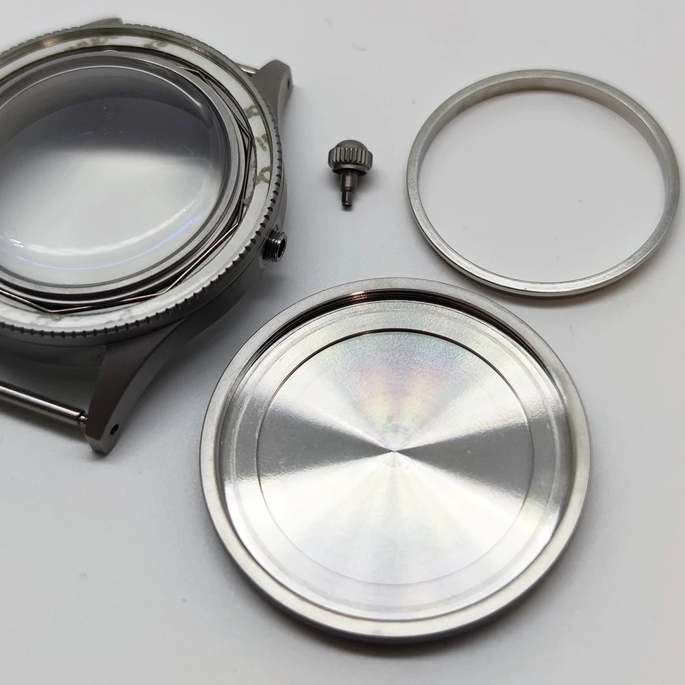 40mm Stainless Steel Watch Case luminous bezel domed glass 100m water resistance Case fit NH34 NH35 NH36 movement