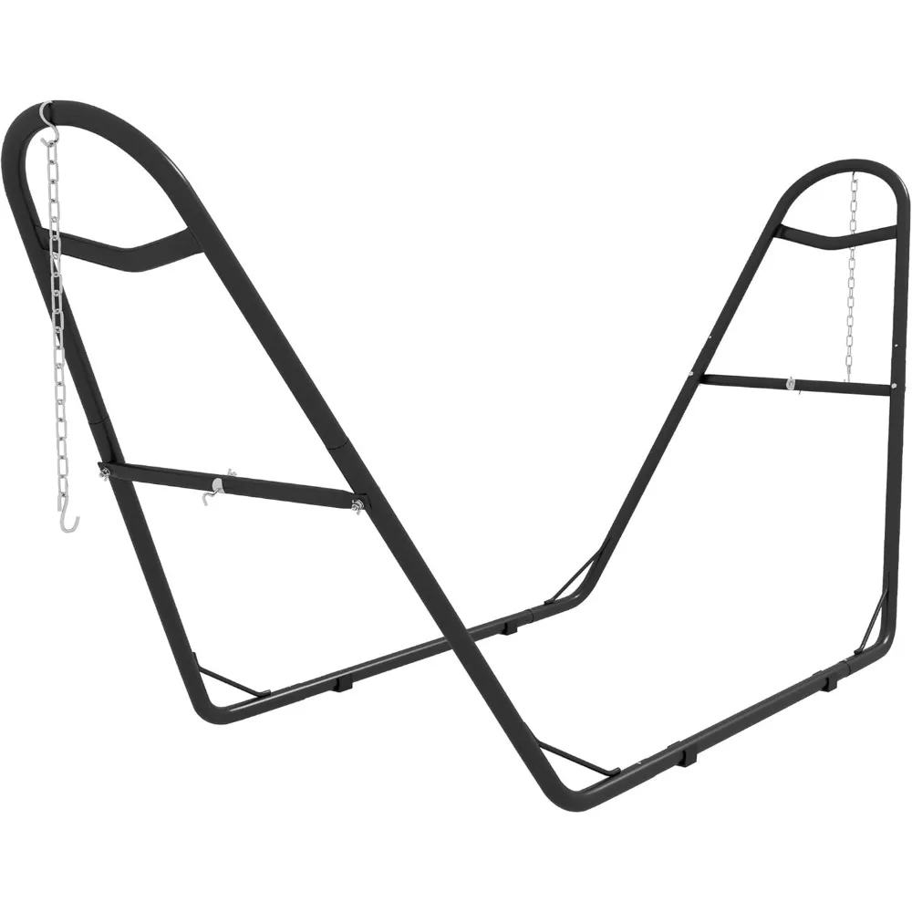 Hammock Stand for 2 Person, Portable Adjustable Steel Frame Hammock Stand with Weather Resistant Finish, for 9-14ft Hammocks
