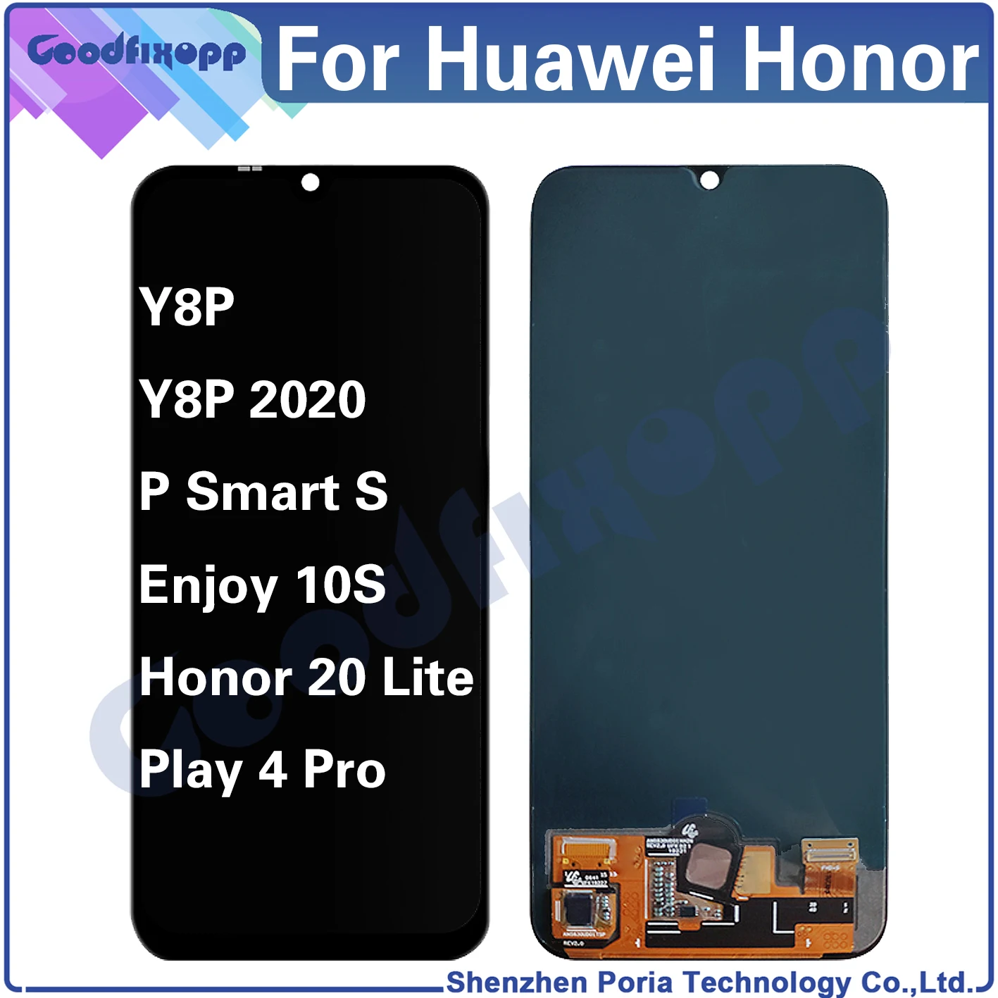 TFT For Huawei Y8p / P Smart S / Enjoy 10s / Honor 20 Lite / Play 4 Pro Phone Screen LCD Display Touch Screen Digitizer Assembly