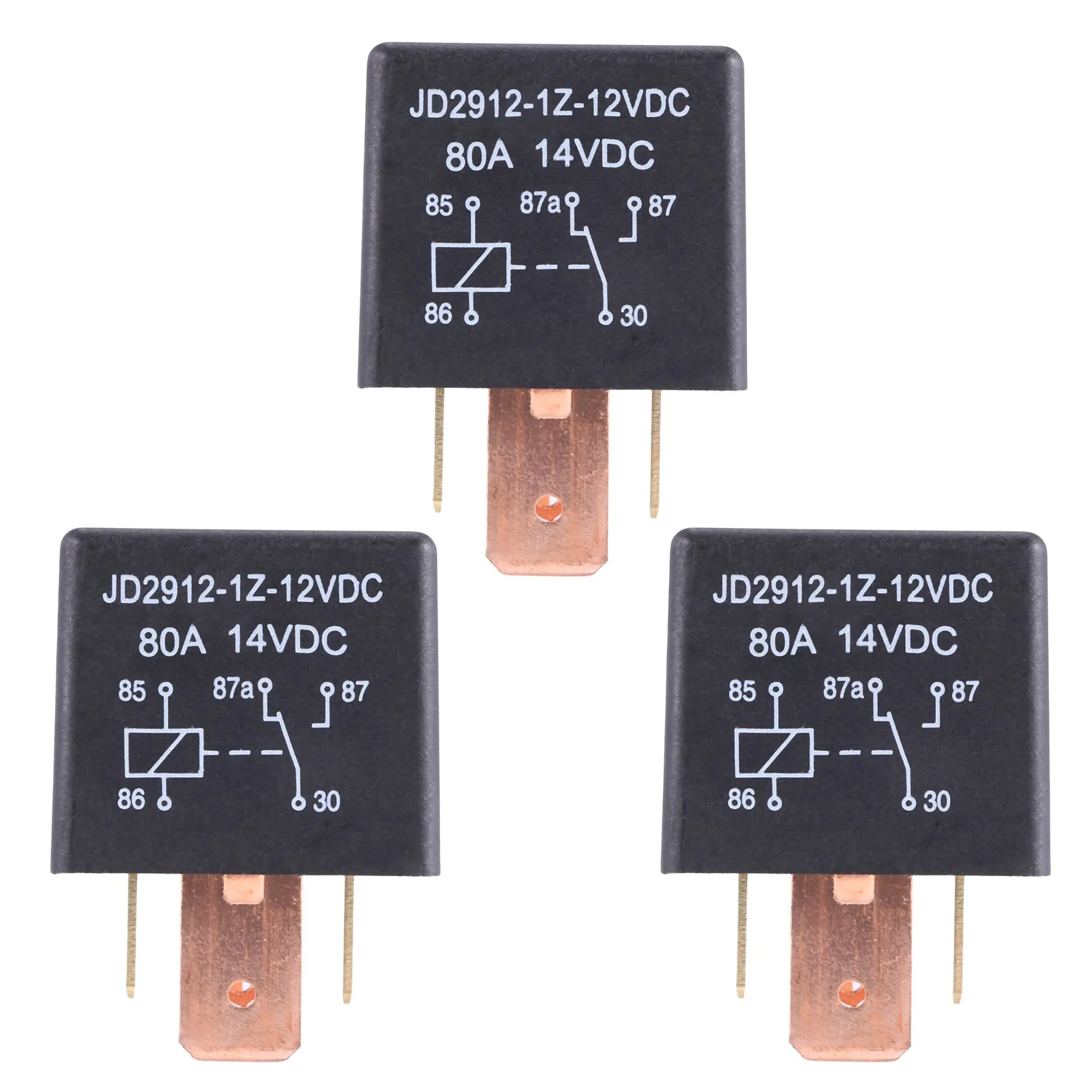 Delicate Texture-3X 80A DC 12V 5 Pin DIY Power Relay Car Truck Vehicle