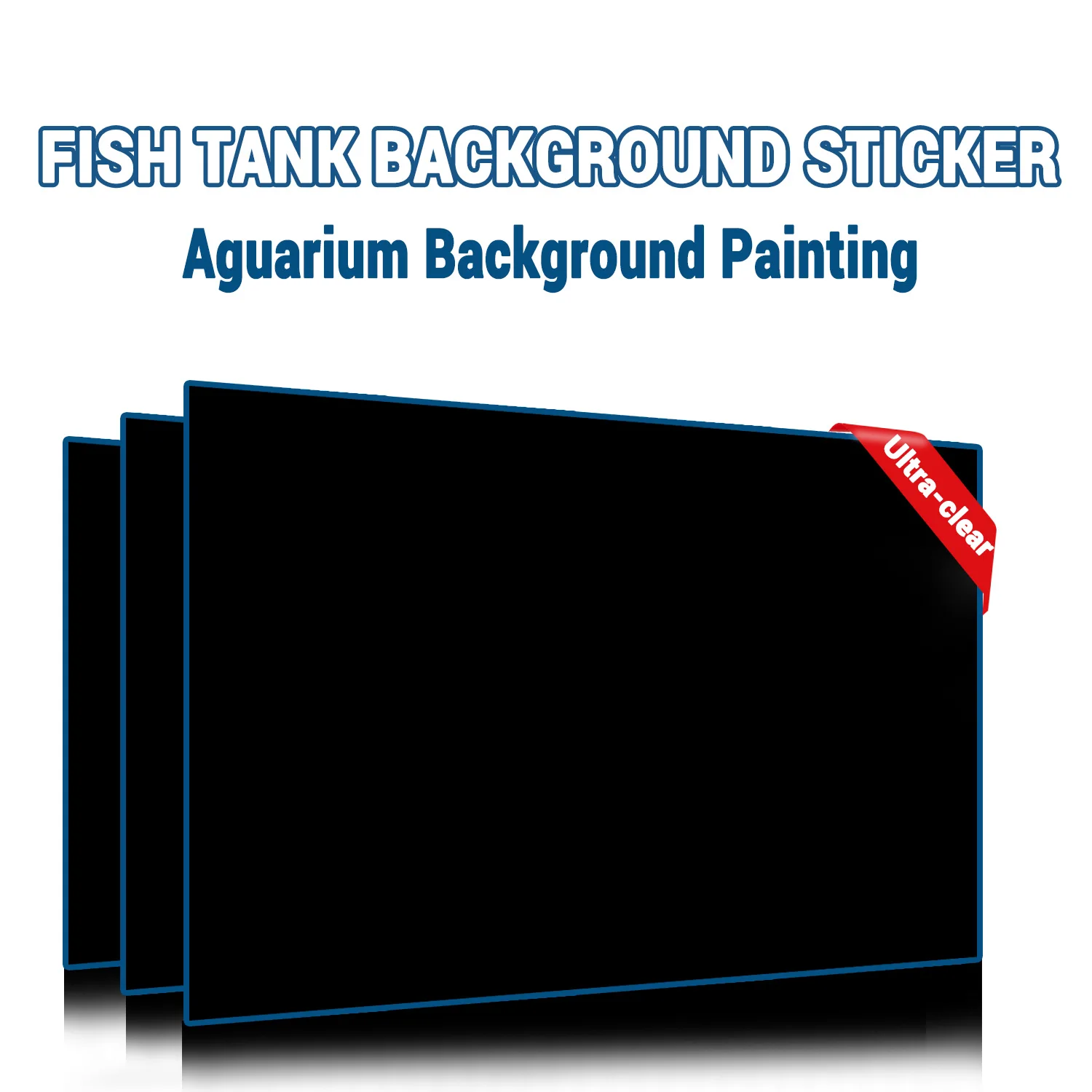 Black Aquarium Background Painting, Fish Tank Stickers, Aquarium Backdrop, Fish Tank Decor, Reptile Tank Background, Aquarium La