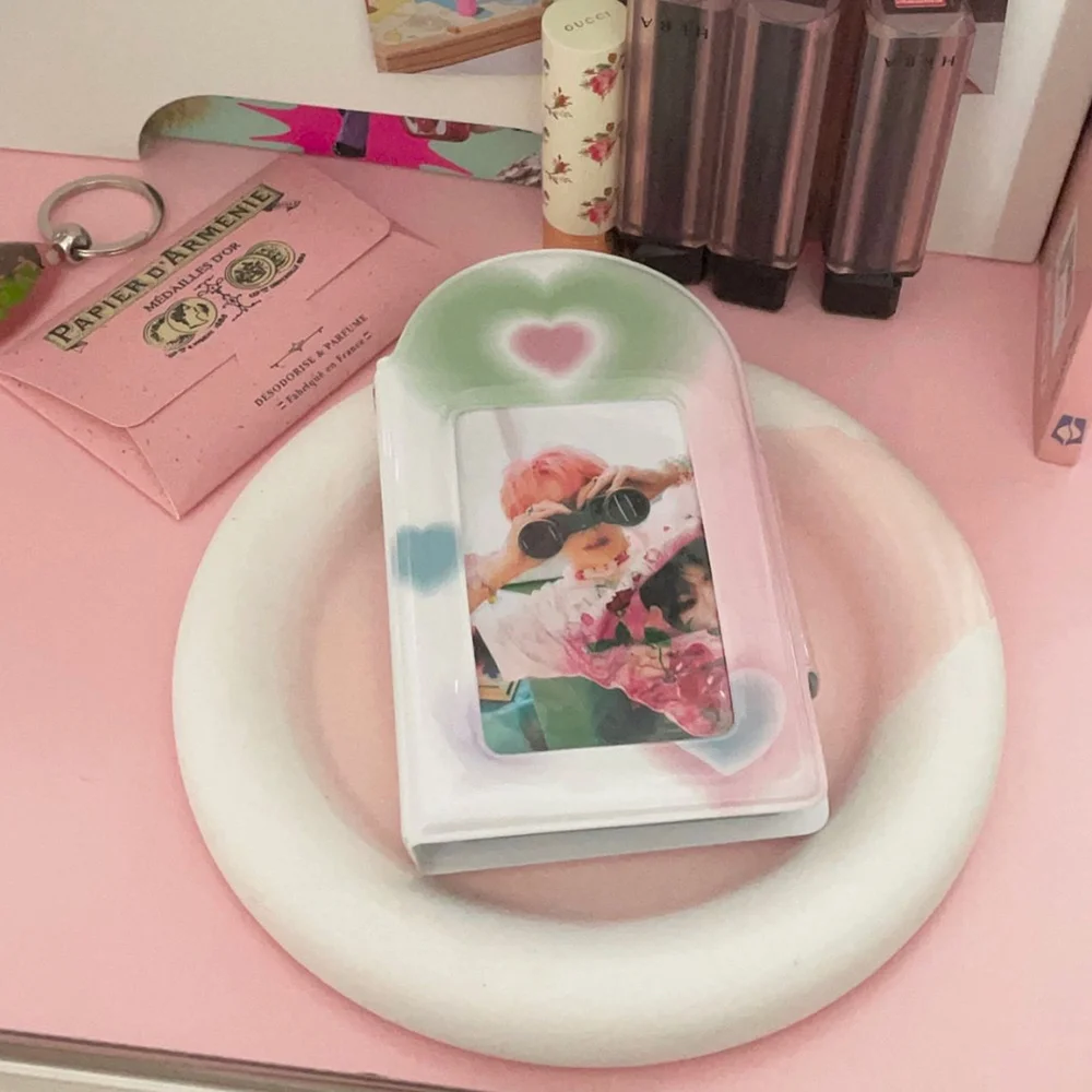 INS InsPhoto Album Y2K Love Heart Photocard Holder Picture Storage Case Cards Collection Book 3 Inch 40 Pockets Photo Sleeves