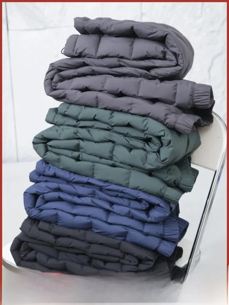 

Thiened Winter Cotton Pants for Men Outdoor Commuting Casual Sle Windproof Water Resistant Youth Faion Straight Leg Tro...