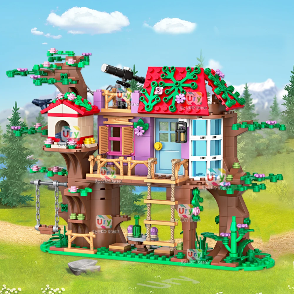462 pièces amis arbre maison Villa château modèle blocs de construction ensembles figurines jardin bricolage jouets pour enfants fille cadeau d'anniversaire