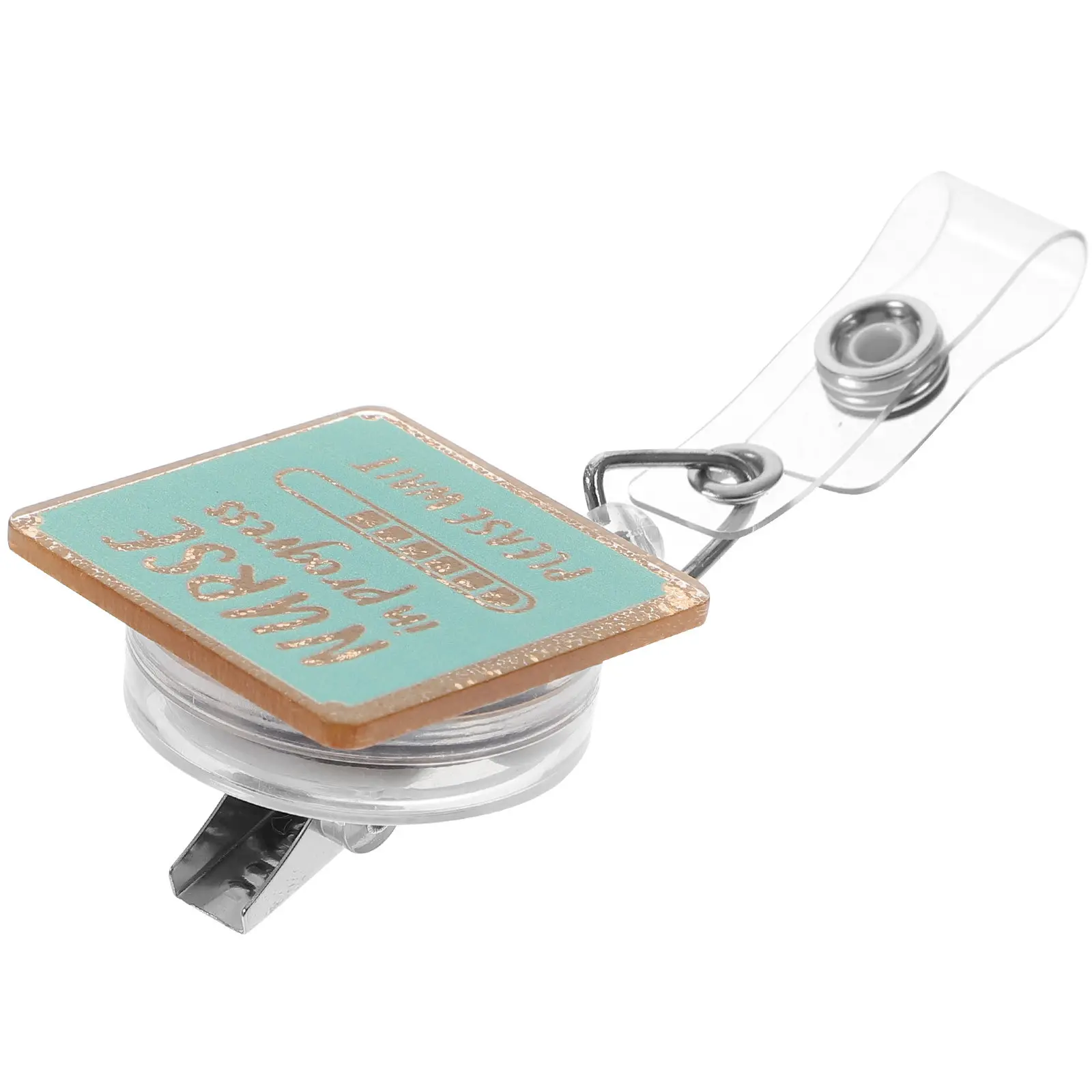 Portable Retractable Badge Clip Reel Lightweight Sturdy Id Card Holder for Staff School Trade Shows Name Tags and