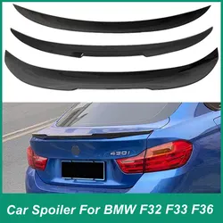 For BMW 4 Series F32 F33 F36 Rear Luggage Lid Fender Spoiler ABS Plastic PSM M4 MP Styling Lip Tail Car Tune Accessories Black