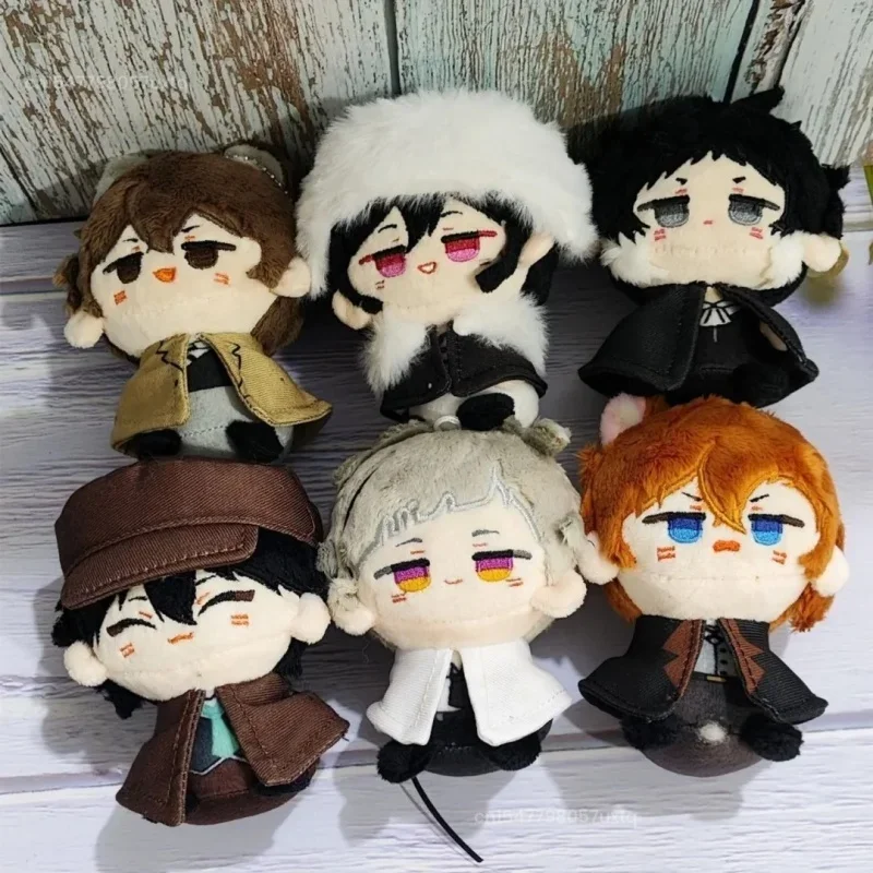 Bungo Stray Dogs Cute Sitting Plush Doll Akutagawa Dostoevsky Atsushi Anime Stuffed Figure For Desktop Shelf Bedroom Home Decor