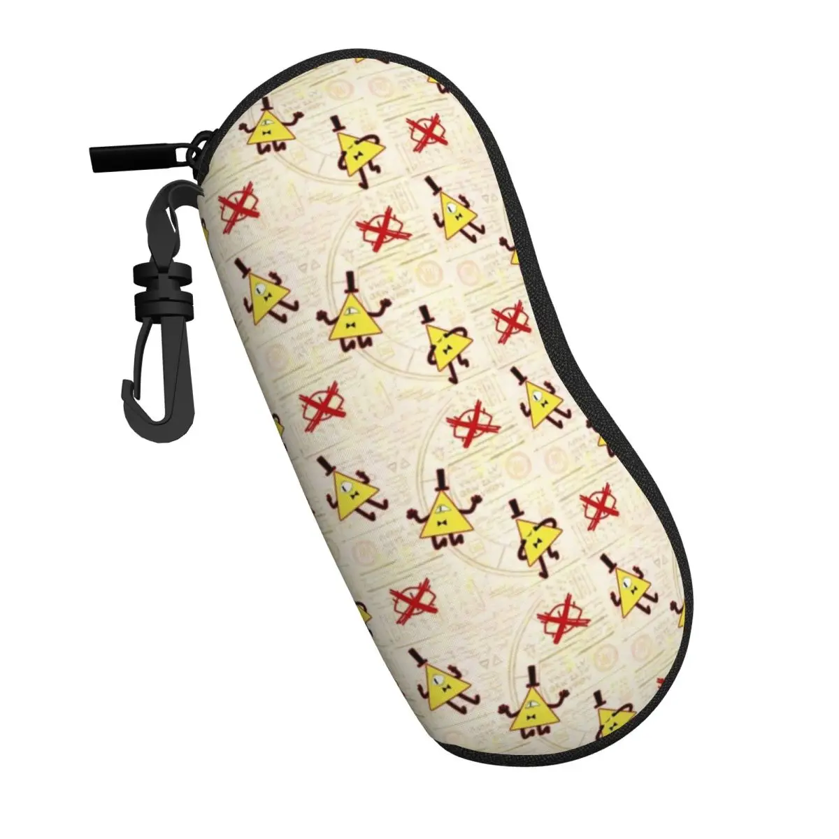 Gravity Falls Portable Soft Shell Glasses Case - Lightweight, Travel-Friendly Eyewear Pouch with Easy-Access Design