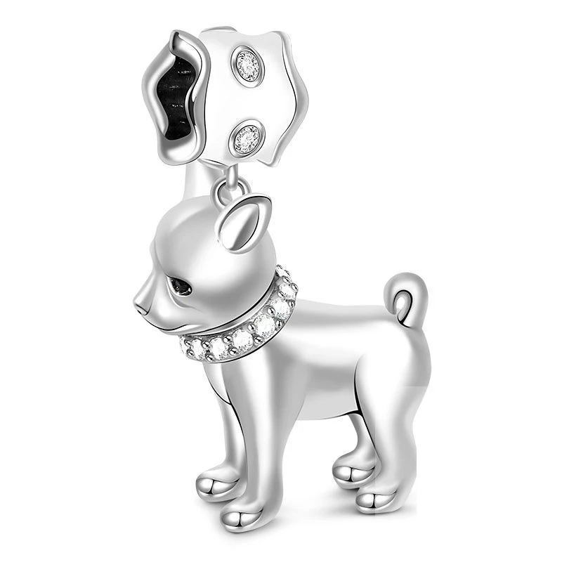 Cat Koala Paw Print Beads Dog Lantern Chihuahua Dangle Charm Fit Original European 925 Sterling Silver Bracelet DIY Jewelry Gift