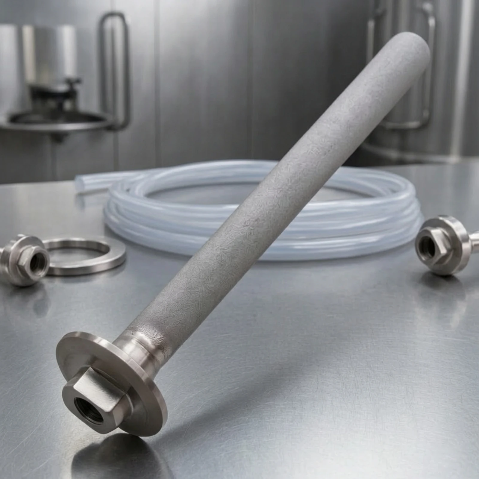 Carbonation Stone with Tri-Clamp Porous Tri-Clamp Carbonation Stone Brewing Fitting SS316 Equipment Corrosion-Resistant