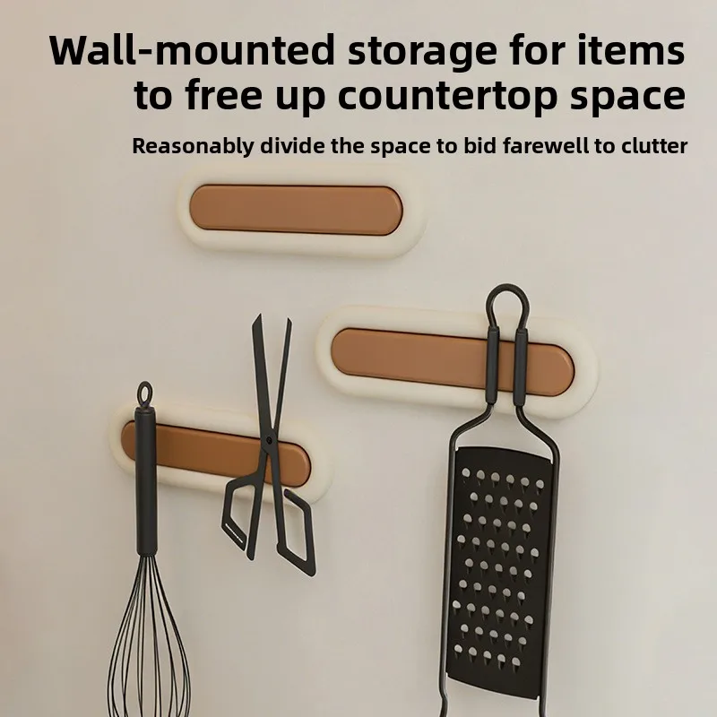 Creative Magnetic Storage Rack Strong Suction Hook Punch Free Organizer for Kitchen Fridge Microwave Traceless Wall Decor