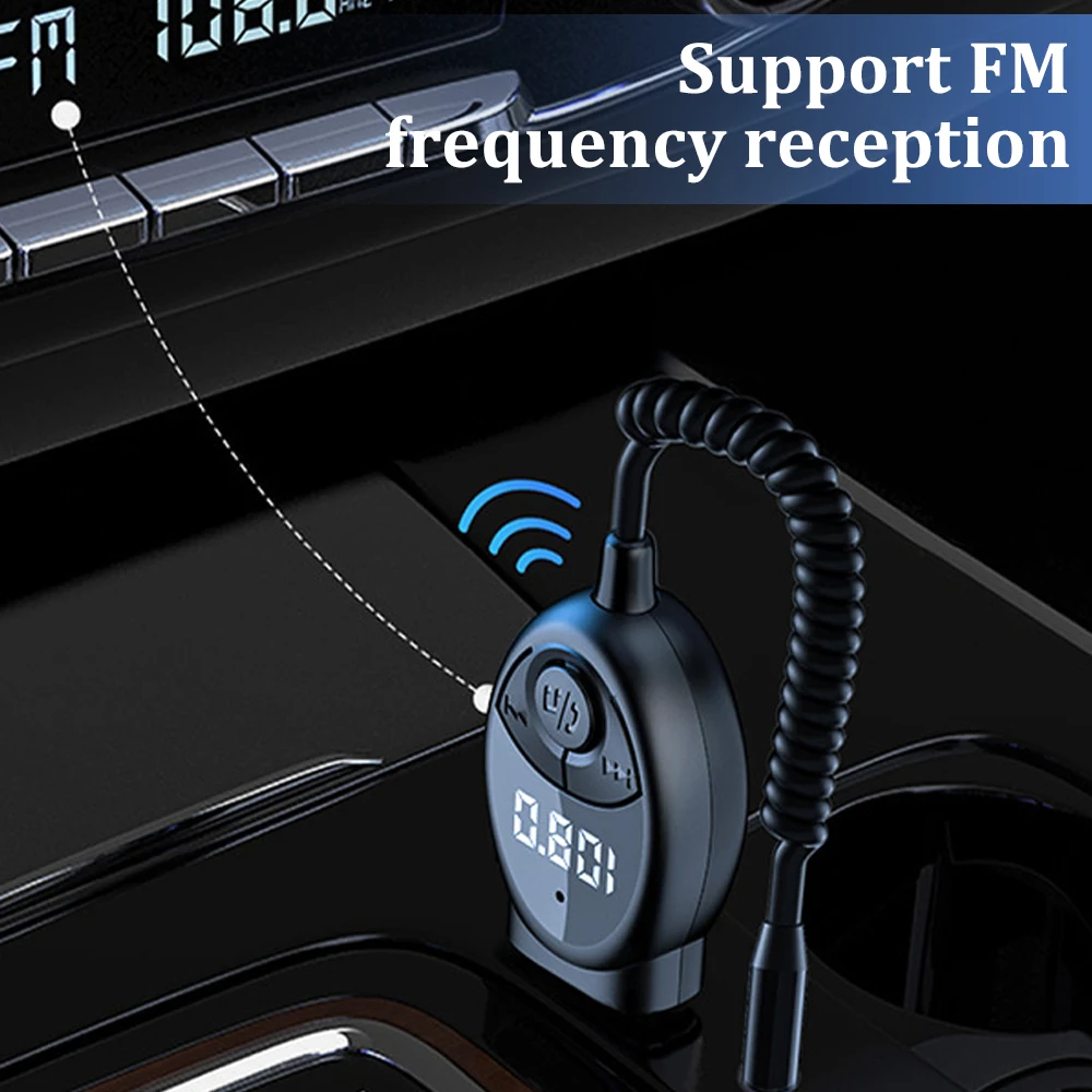 Bluetooth Audio Empfänger Auto Adapter USB Wireless Auto USB auf 3,5mm Buchse Mikrofon Freis prec heinrich tung Bluetooth 5,3 Musik Wireless Receiver LED