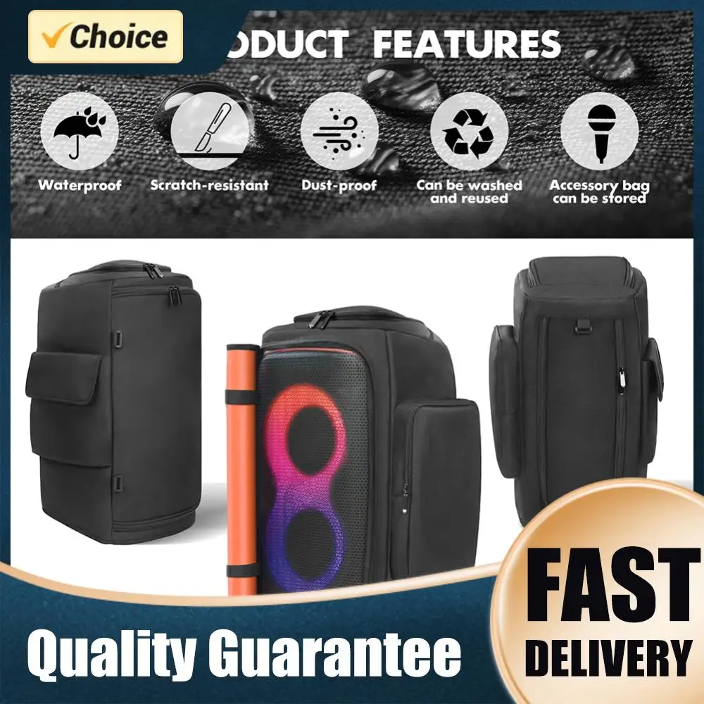 Party Speaker Dust Cover with Mic Pocket Double-Sided Speaker Storage Bag Waterproof for  Partybox 110/ Partybox Club 120