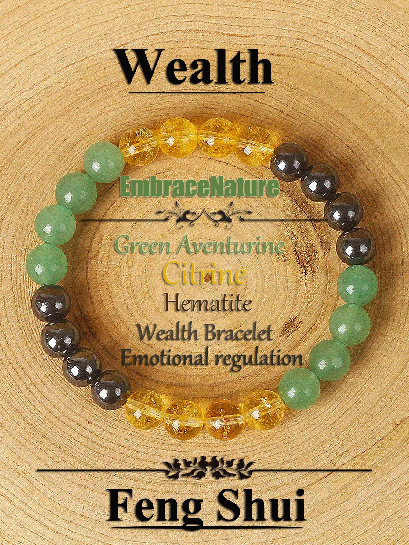 

Natural Pyrite Citrine Green Aventurine Bead Bracelet Attract Wealth Prosperity & Abundance Healing Stone Jewelry for Success