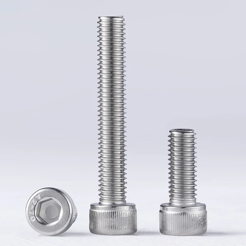 1/10 pcs 304 Stainless steel Anti-thread Hexagon Socket Anti-wire Left-handed Bolt Anti-buckle Screw M6M8M10M12 Length 12-50mm