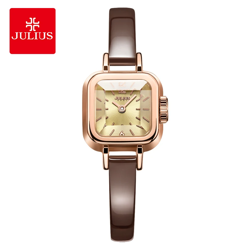 

Julius Decoration Watch Ladies Watch In Yellow Gold Women Bracelet Dress Watch Japan Movt Diamond Quartz Watch Montre JA-496