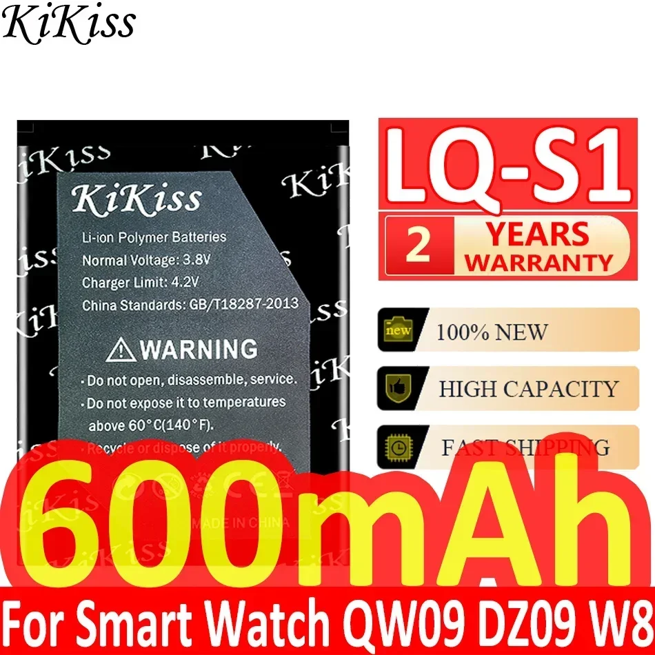 600mAh 1Pcs LQ-S1 3.7V 380mAh Rechargeable Li-ion Polymer Battery For Smart Watch AB-S1 DJ-09 DZ09 GJD HKS-S1 FYM-M9 SCX-M9