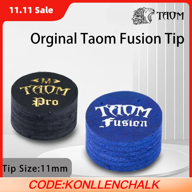 

Taom Fusion Tip Snooker Tips 11mm Finland Pro Tips Medium / Hard Professional for Snooker Cue Stick and Billiard Accessories