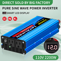 Pure Sine Wave Inverter 1000W-4000W DC 12V/24V to AC 110V 60hz Power Inverter Charger Converter Adapter EU Socket