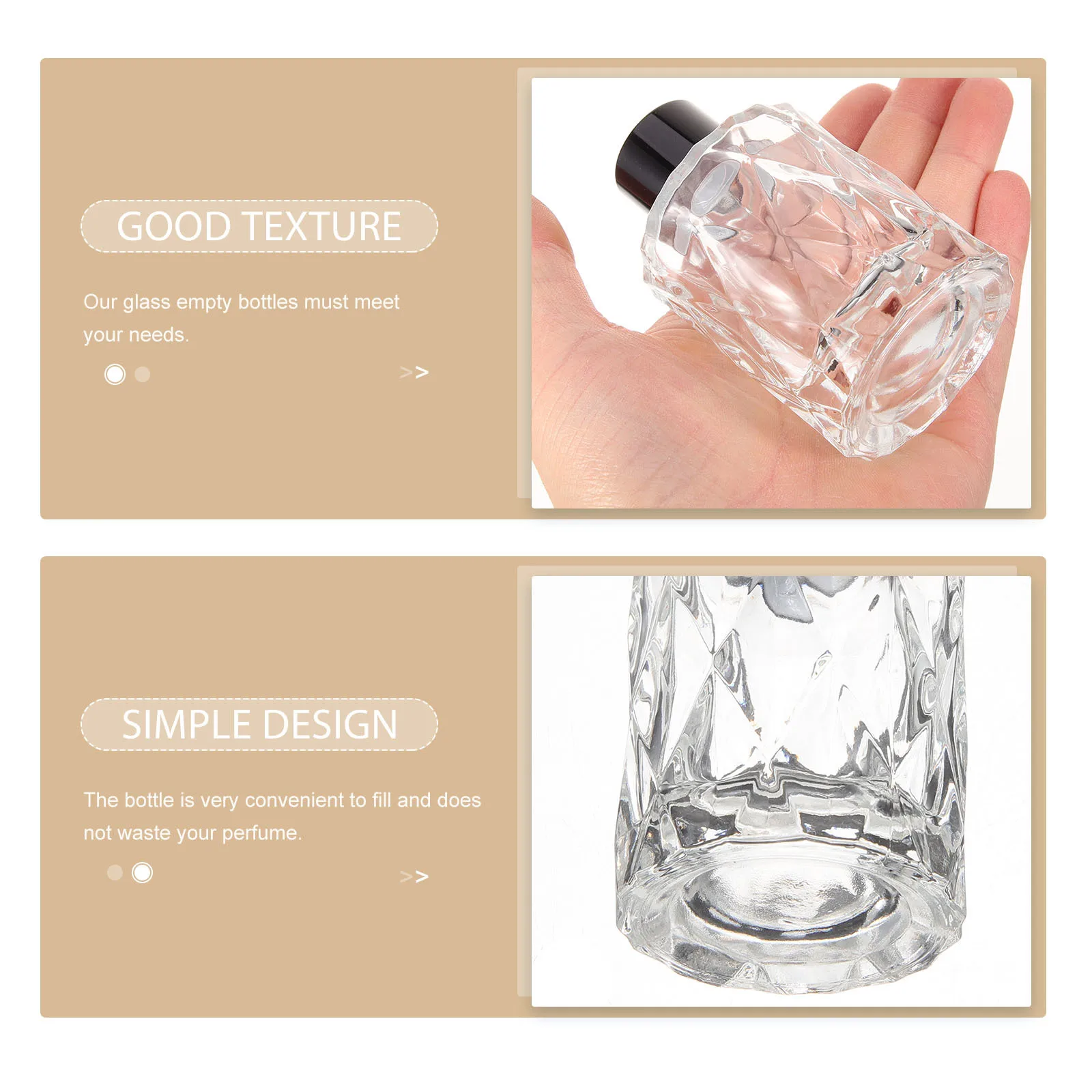 4 قطع من زجاجات الناشر الزجاجية بتصميم بسيط، حاويات عطرية للمنزل وغرفة النوم وغرفة المعيشة، حاوية عطور الزيت العطري #5