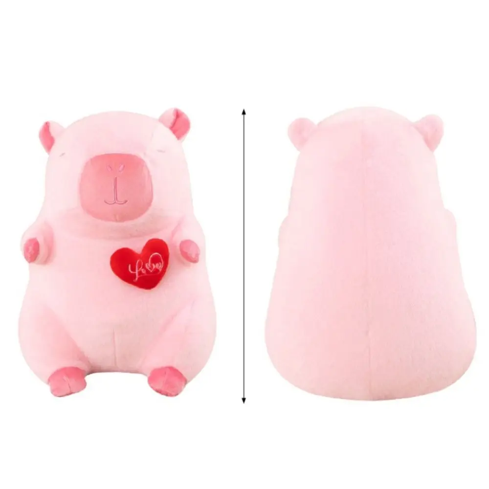 Simulation Pink Love Capibara Plush Doll Stretchable Cloth Doll Sport Capibara Plush Toys 30cm Soft Capibara Anime Fluffty Toy