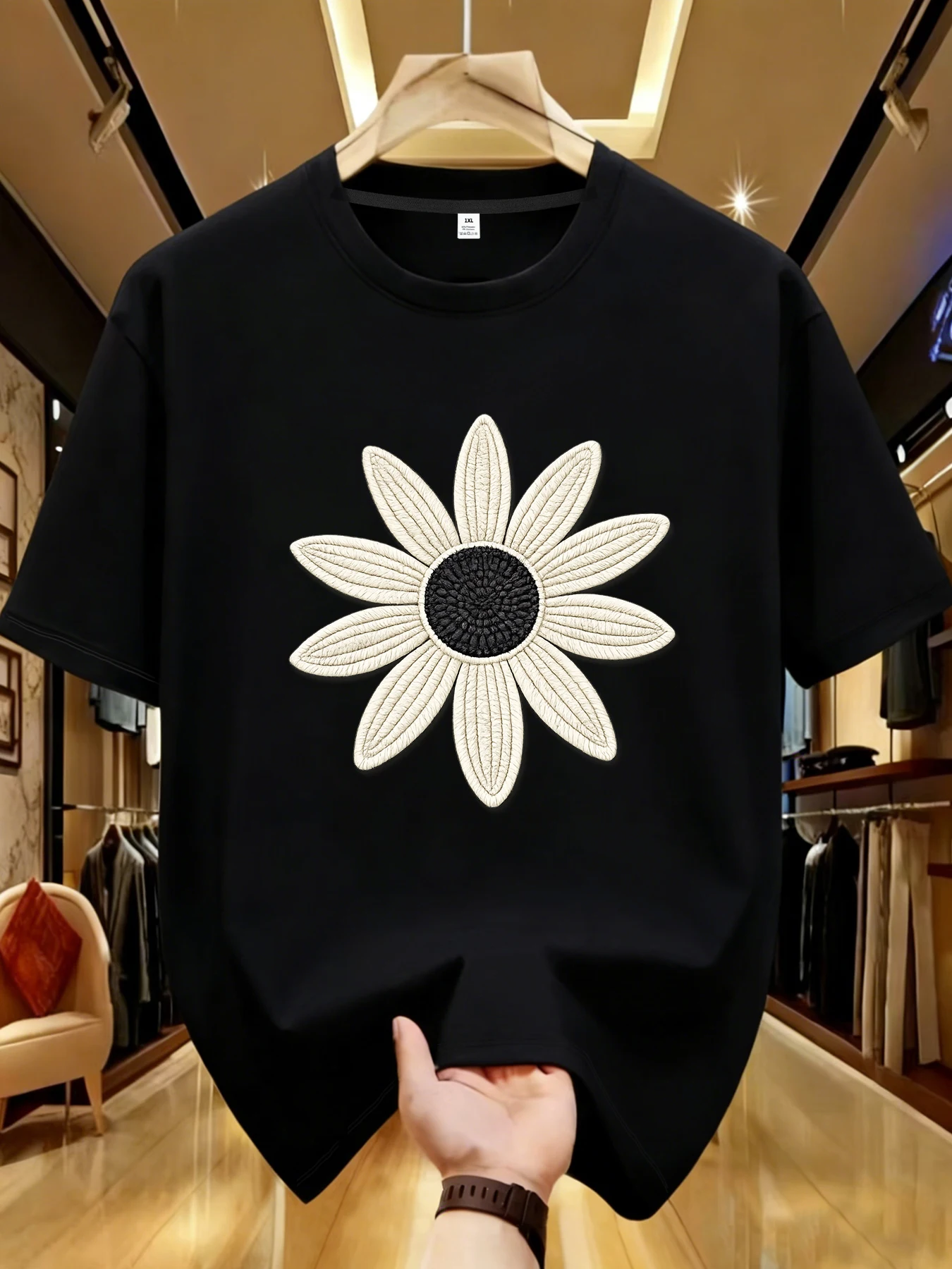 

【WDS01233】Женская футболка больших размеров с цветочным принтом, летняя повседневная уличная модная женская футболка с коротким рукавом в стиле Джокер