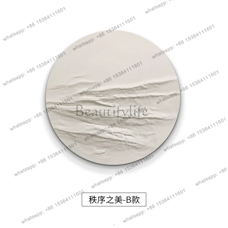 Entrance decorative painting round 3d three-dimensional relief texture hanging painting minimalist living room wall painti