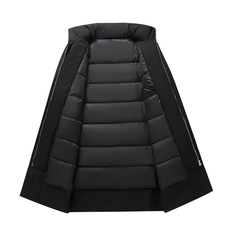 Winter New Fashion Men's Solid Color Casual Business Trendy Loose Simple Basic Down Coats Male American European Clothes Tops