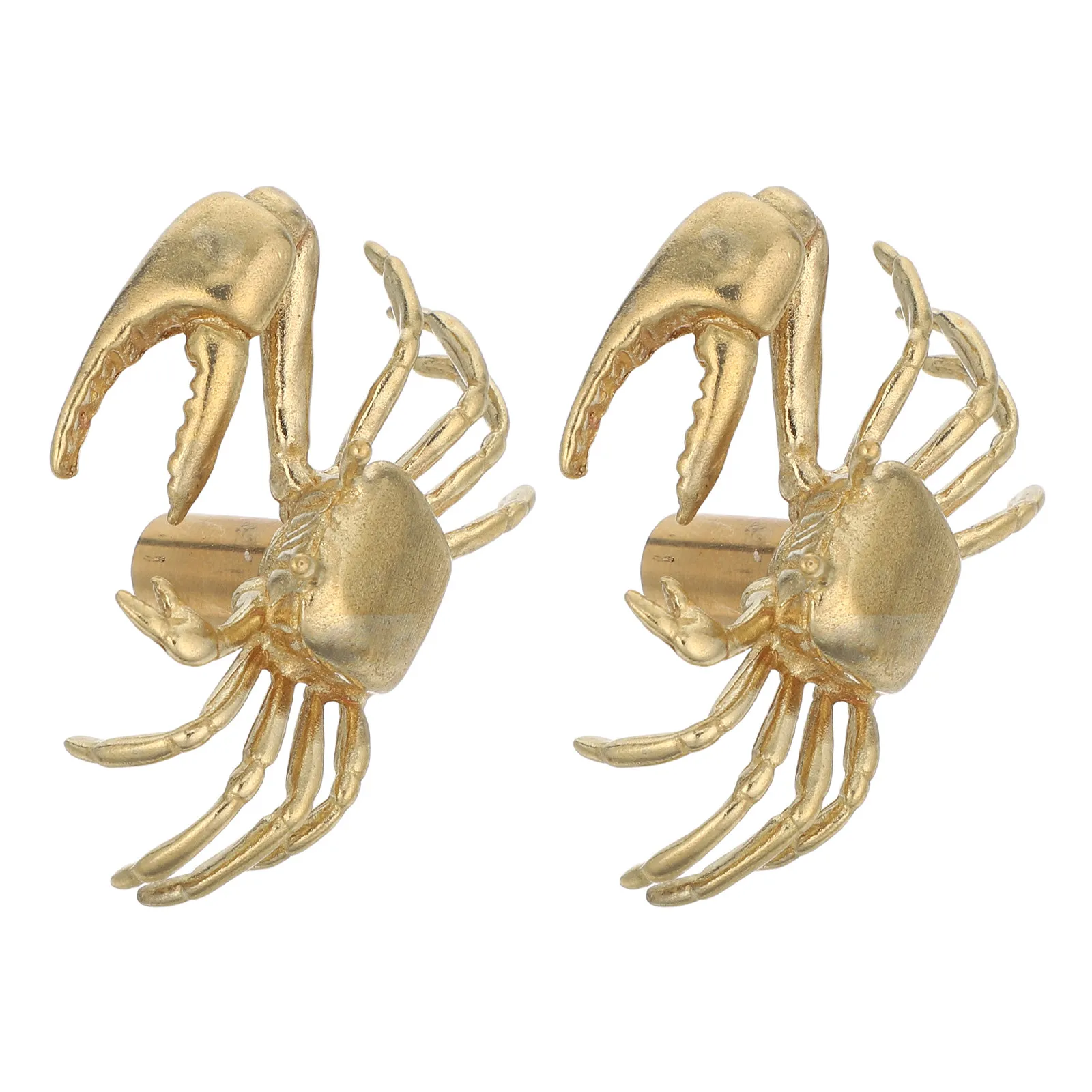 2 Pcs Cabinet Knob Handle Crab Coastal Nautical Decor for Home Door Pull Brass Drawer Knobs